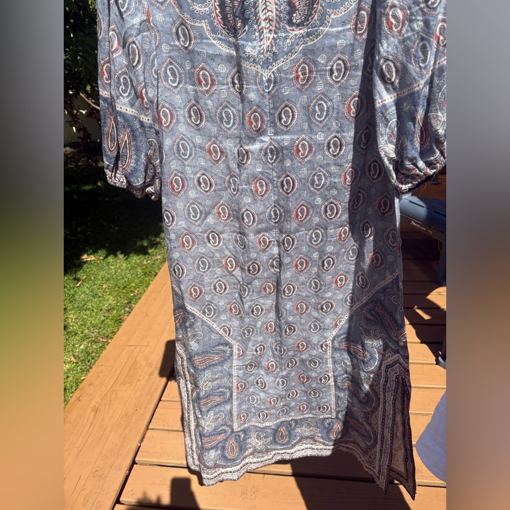ZIMMERMANN Belted paisley-print linen midi dress ⚪️ - Picture 11 of 11